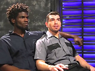 Dirty interracial BDSM fucking with a white slave and dominant black man